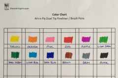 Art-n-Fly-Dual-Tip-Brush-Pens-Fineliners Color Chart