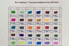 Bic Marking Fine Markers Color Chart