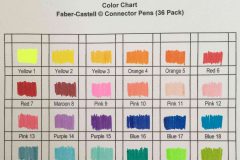 Faber Castell Connector Pens Color Chart