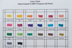 Faber Castell GRIP finepens Color Chart
