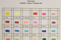 Staedtler triplus Fineliners 334 Color Chart