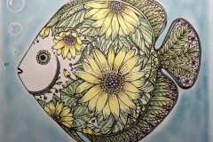 Sunflower Fish with Bubbles