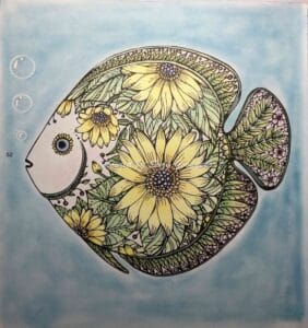 How to color bubbles using Sunflower Fish with Bubbles